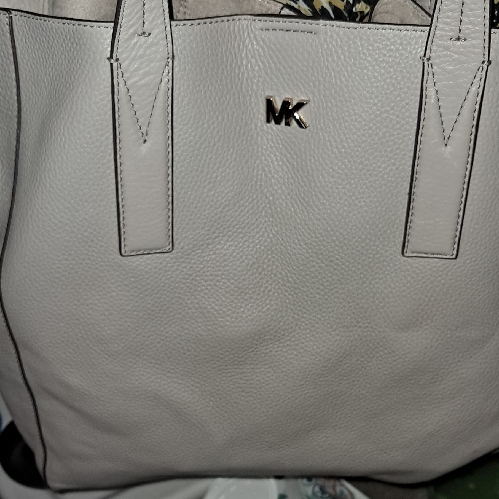 Michael Kors Gray Leather Tote